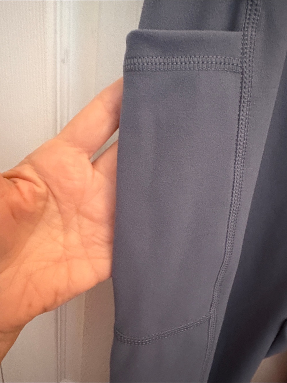 GAIAM NWT OM-DRI blue-Gray High-Rise karma 7/8 Leggings with Side Pockets yoga - Picture 7 of 12